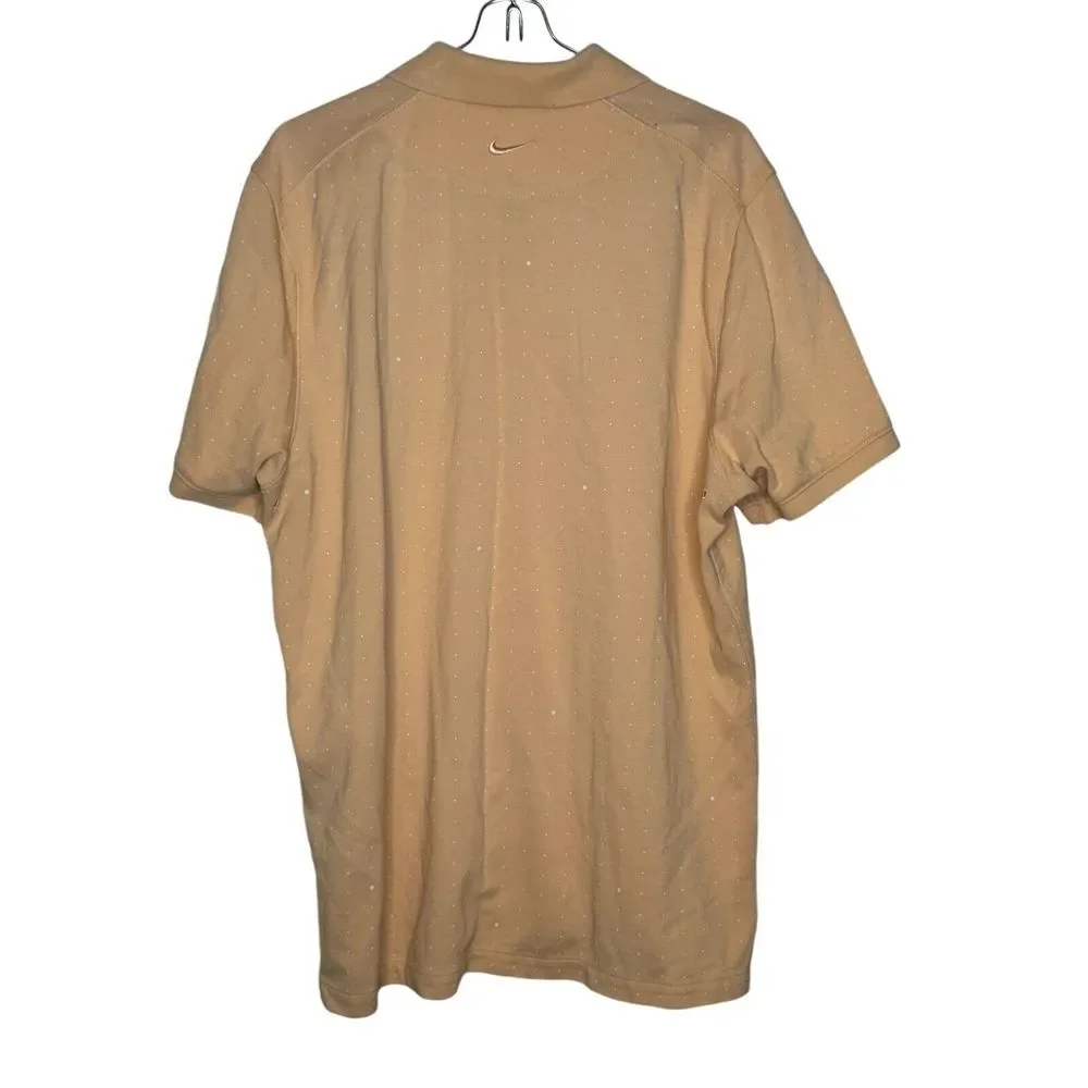 Nike Polo Men's Shirt Casual Dri-Fit Golf Short Sleeve Oversized Beige Sz. Large